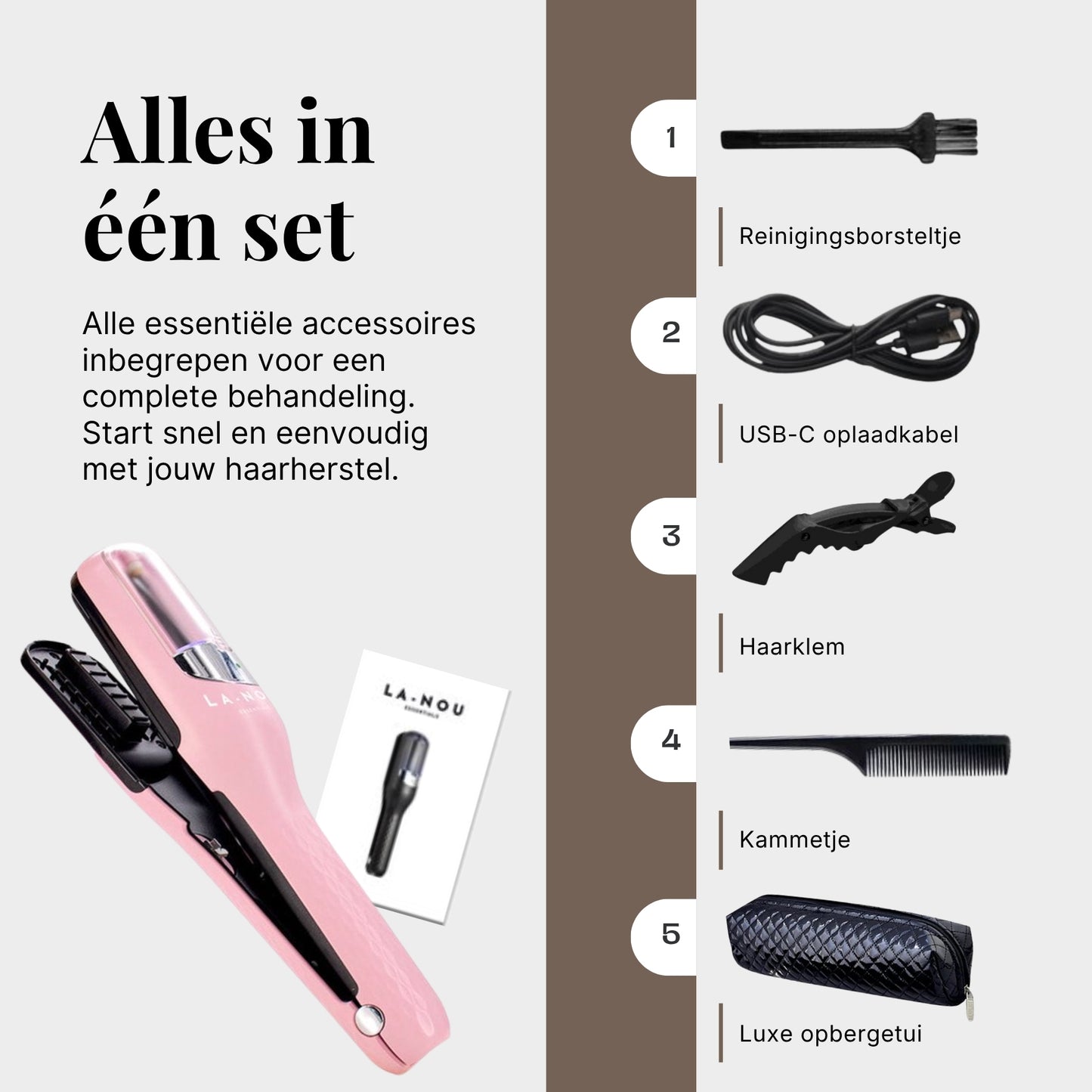 La-Nou Split-Ender - Roze