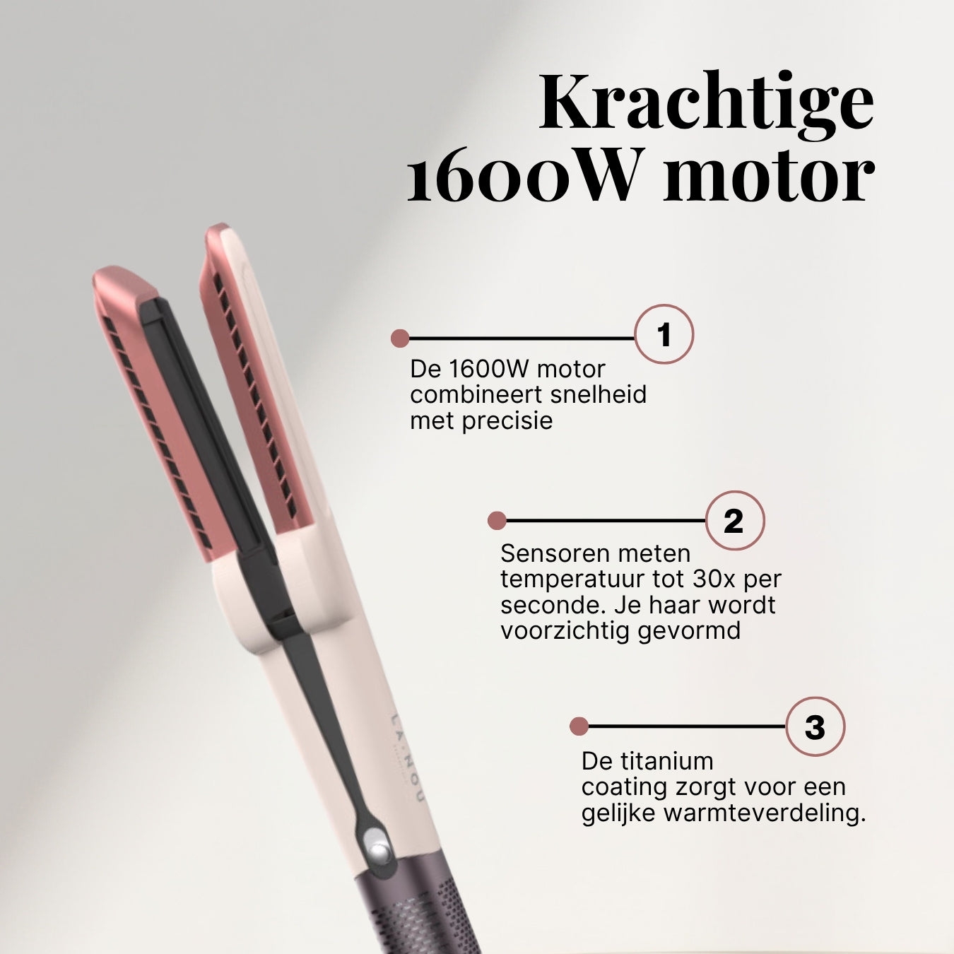 La-Nou - Airstraight zachtroze met roségoud